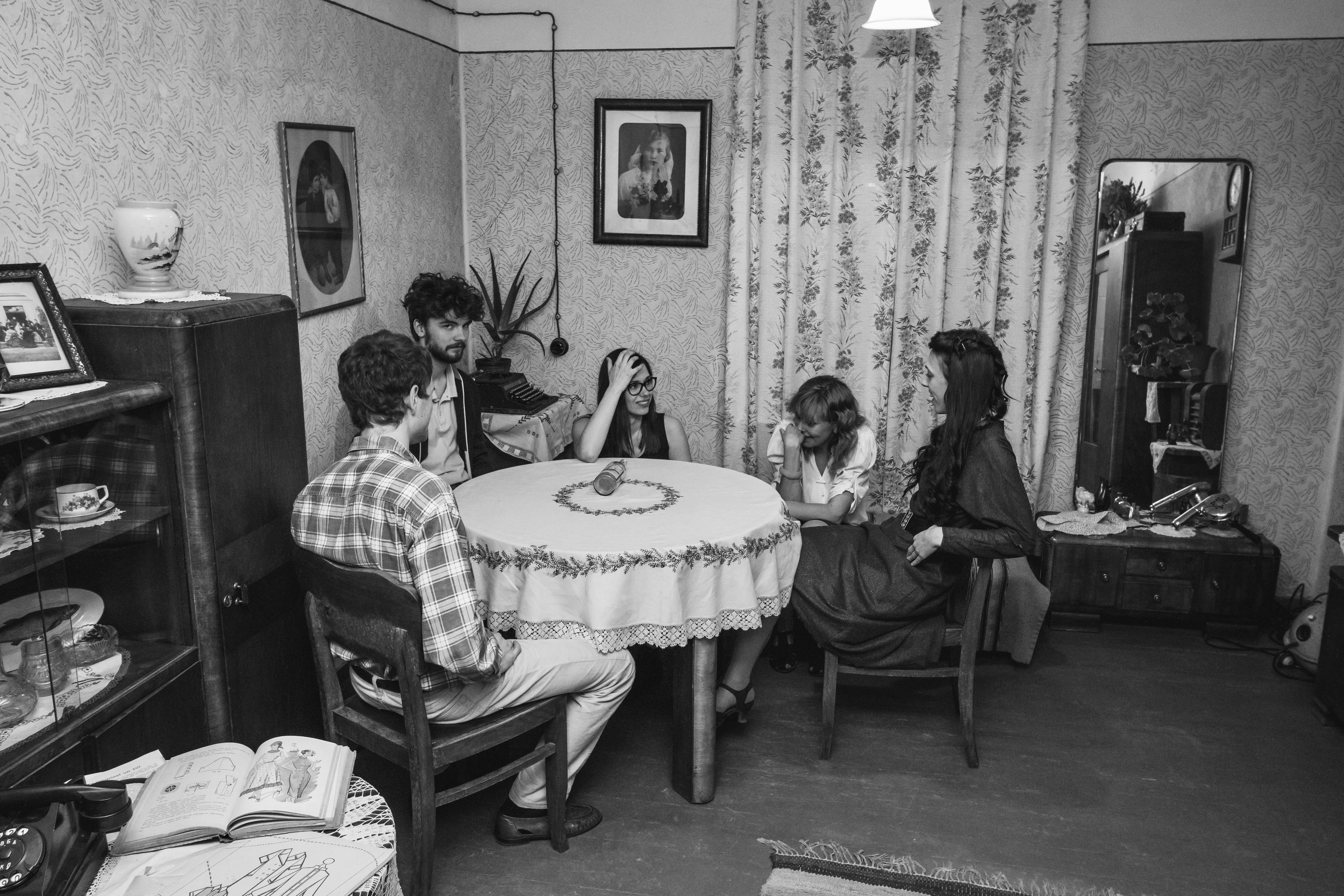 Skats no interaktīvā teātra izrādes "Filmu vakars" // Publicitātes foto